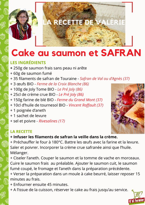 Cake saumon safran de touraine